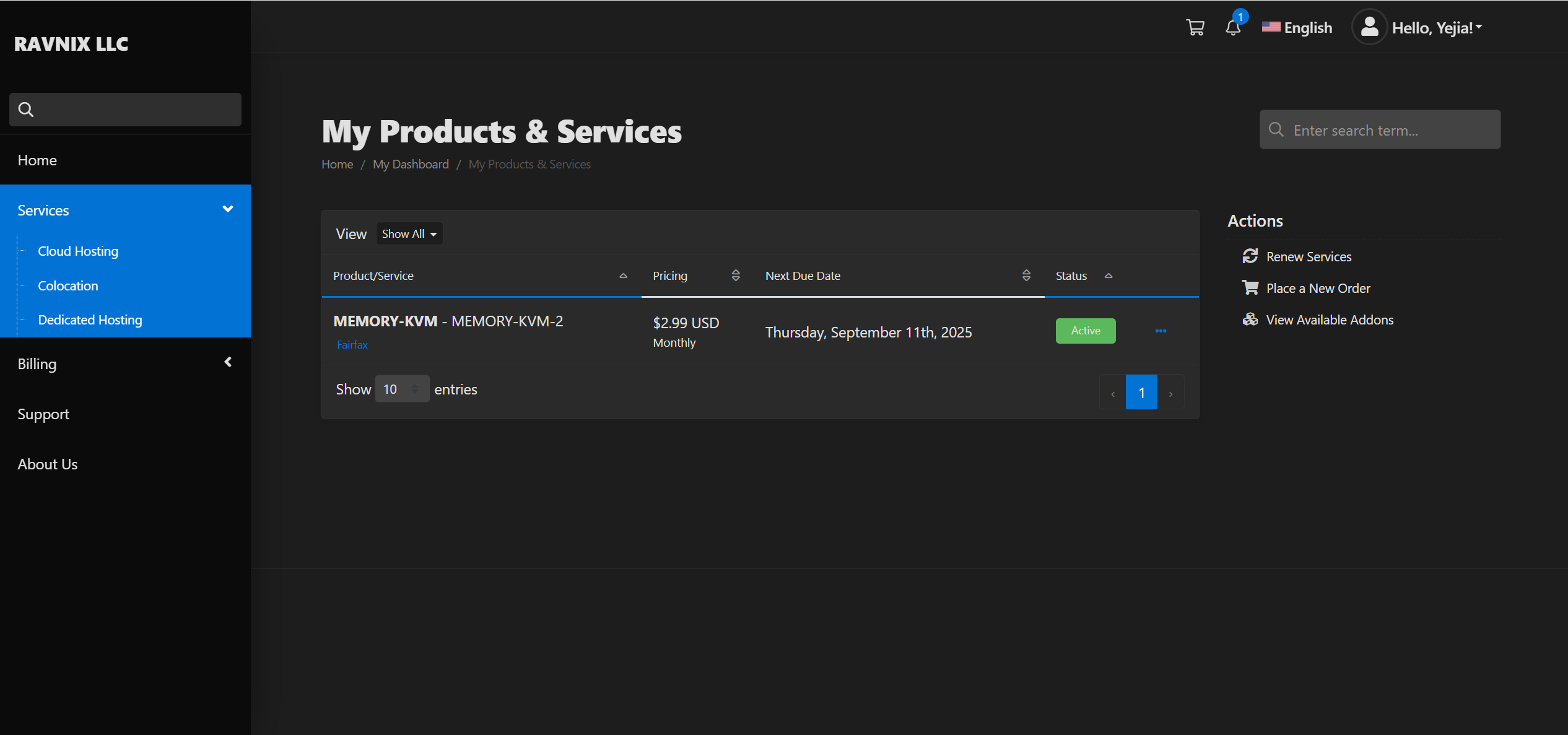 RAVNIX United States AMD EPYC 7702 Memory Optimized KVM Cloud Server Test and Review