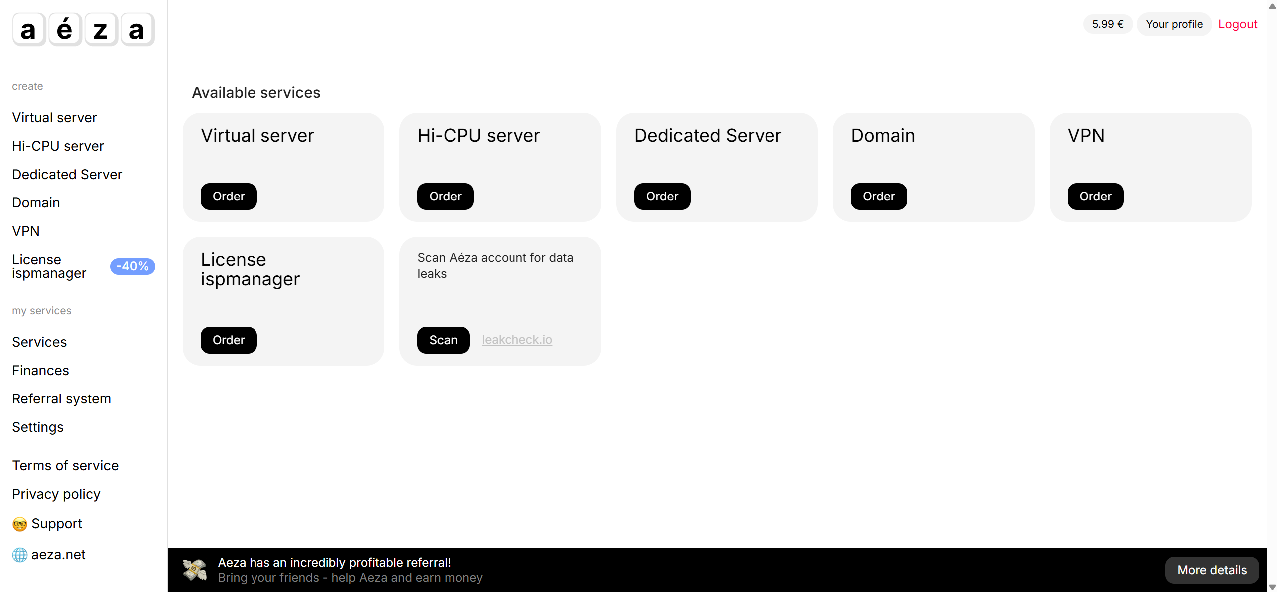 aéza USA Charlotte Shared AMD Ryzen 9 9950X Unlimited Traffic Virtual Server Test and Review
