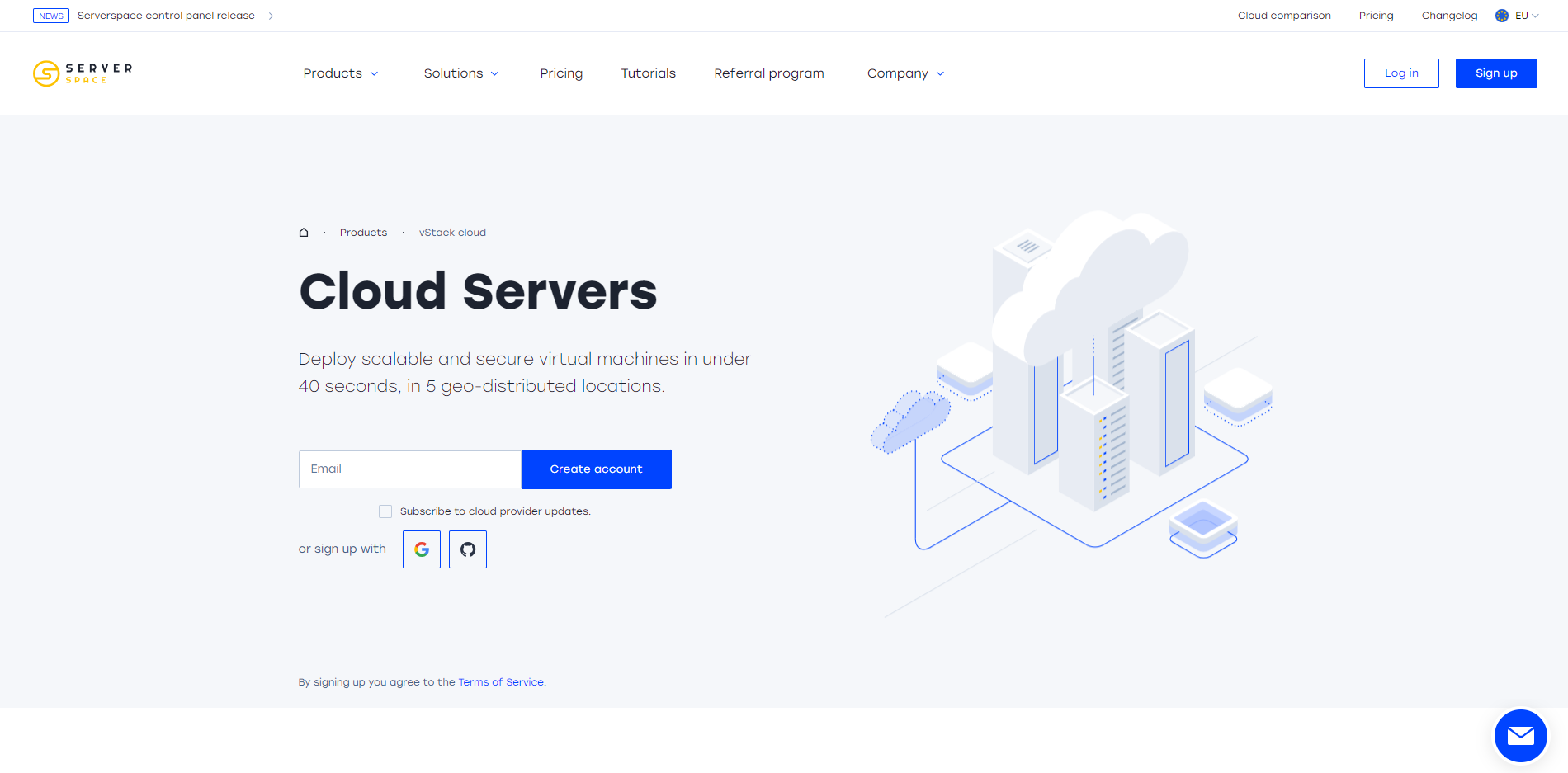 Serverspace Russia Moscow vStack Cloud Unlimited Traffic VPS Hosting Test and Review