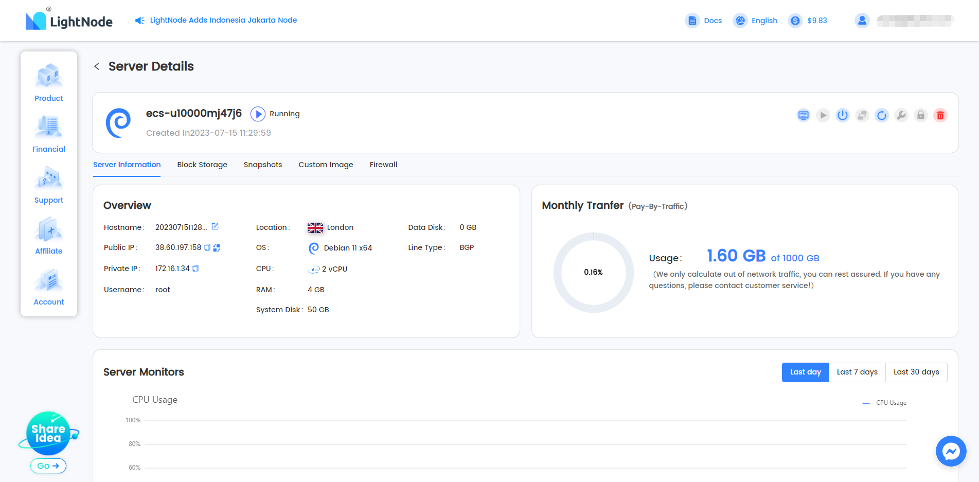LightNode United Kingdom London VPS Hosting Test and Review