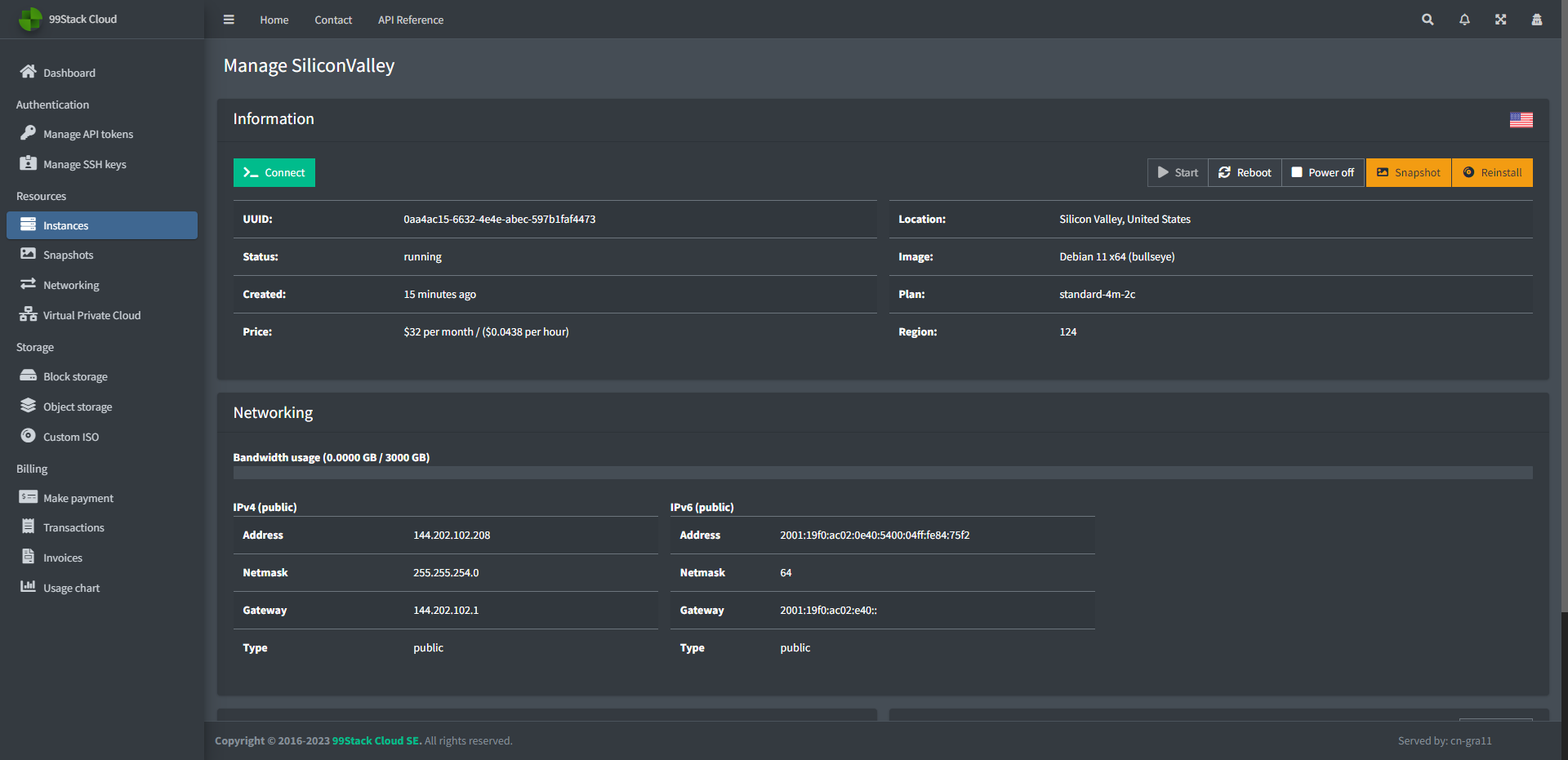 99Stack United States Silicon Valley Intel Xeon Processor Standard Instance Test and Review