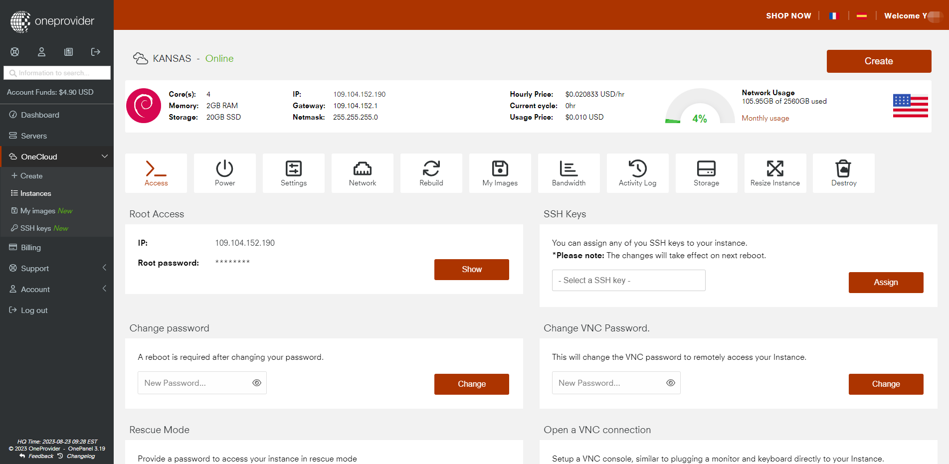OneProvider United States Kansas AMD EPYC General Purpose Instance Test and Review