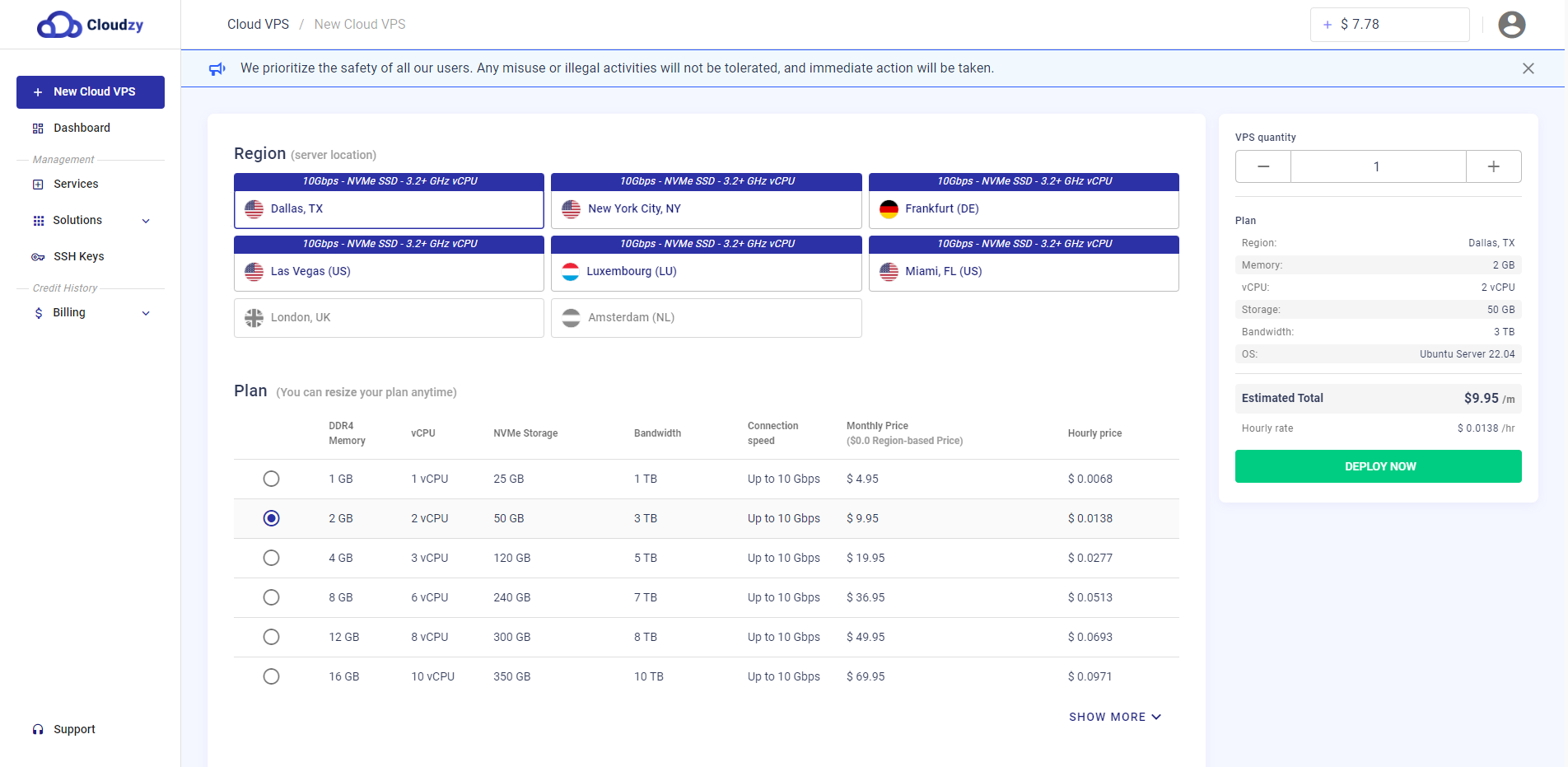Cloudzy United States New York AMD EPYC Cloud VPS Server Test and Review