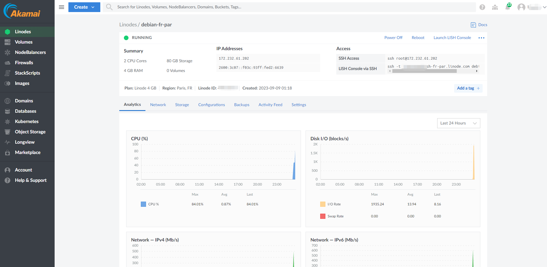 Linode Akamai France Paris Shared CPU Cloud Hosting Test and Review