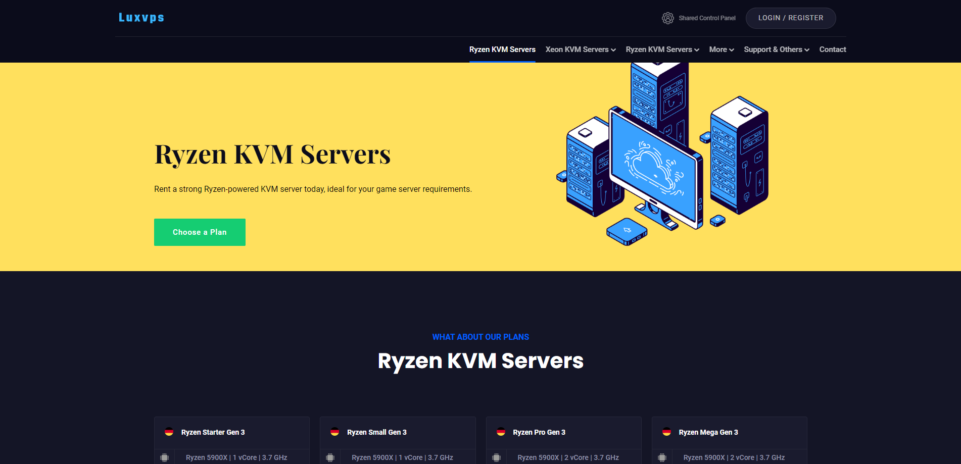 Luxvps Germany Frankfurt AMD Ryzen 5900X Powered KVM Server Test and Review