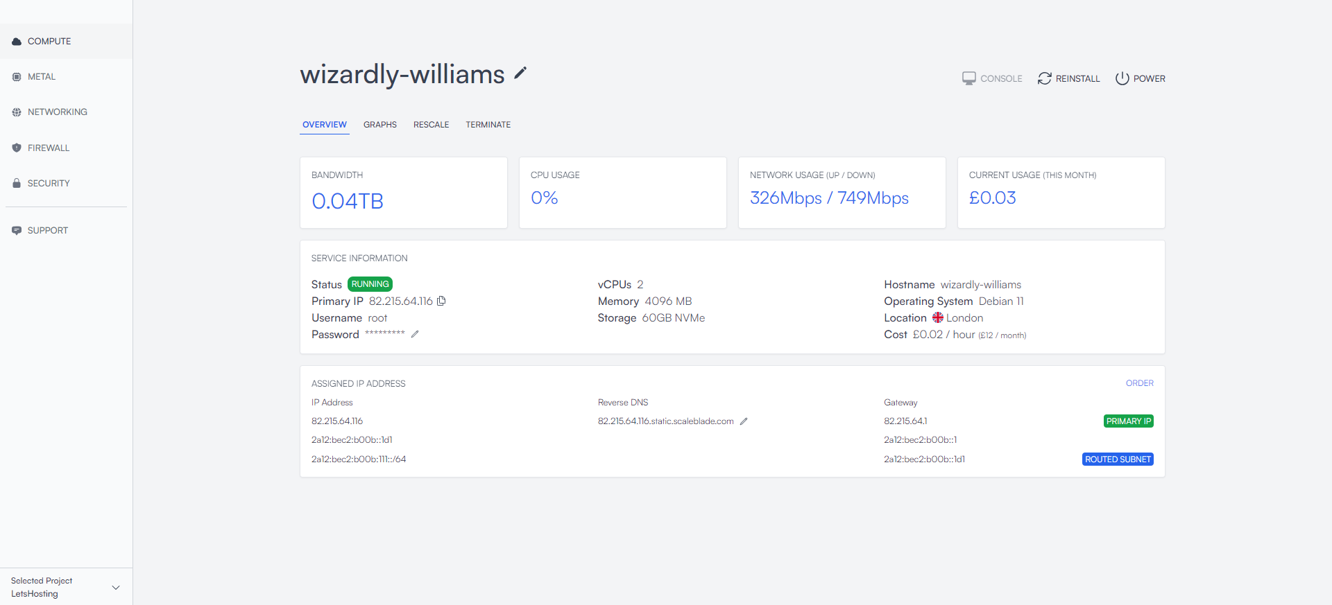 Scaleblade UK London Unmetered Bandwidth Cloud Compute Instance Test and Review