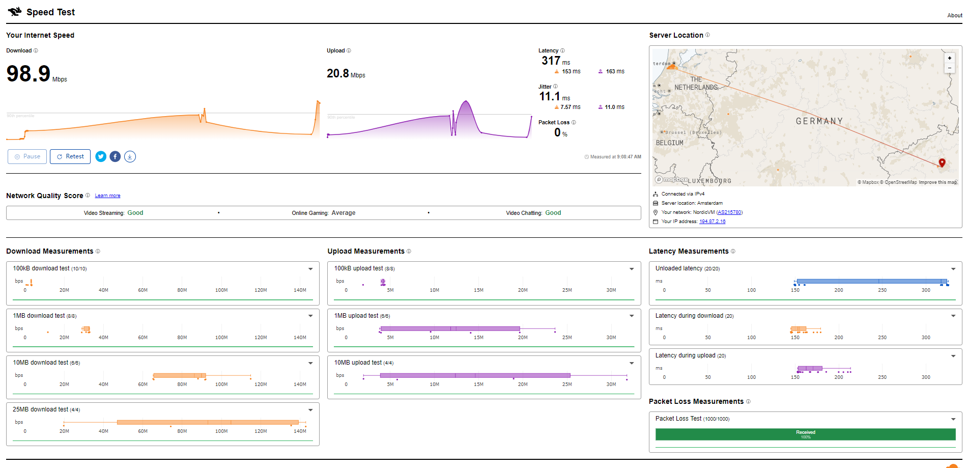 NordicVM Romania Bucharest 10GBPS Unlimited Bandwidth VPS Test and Review