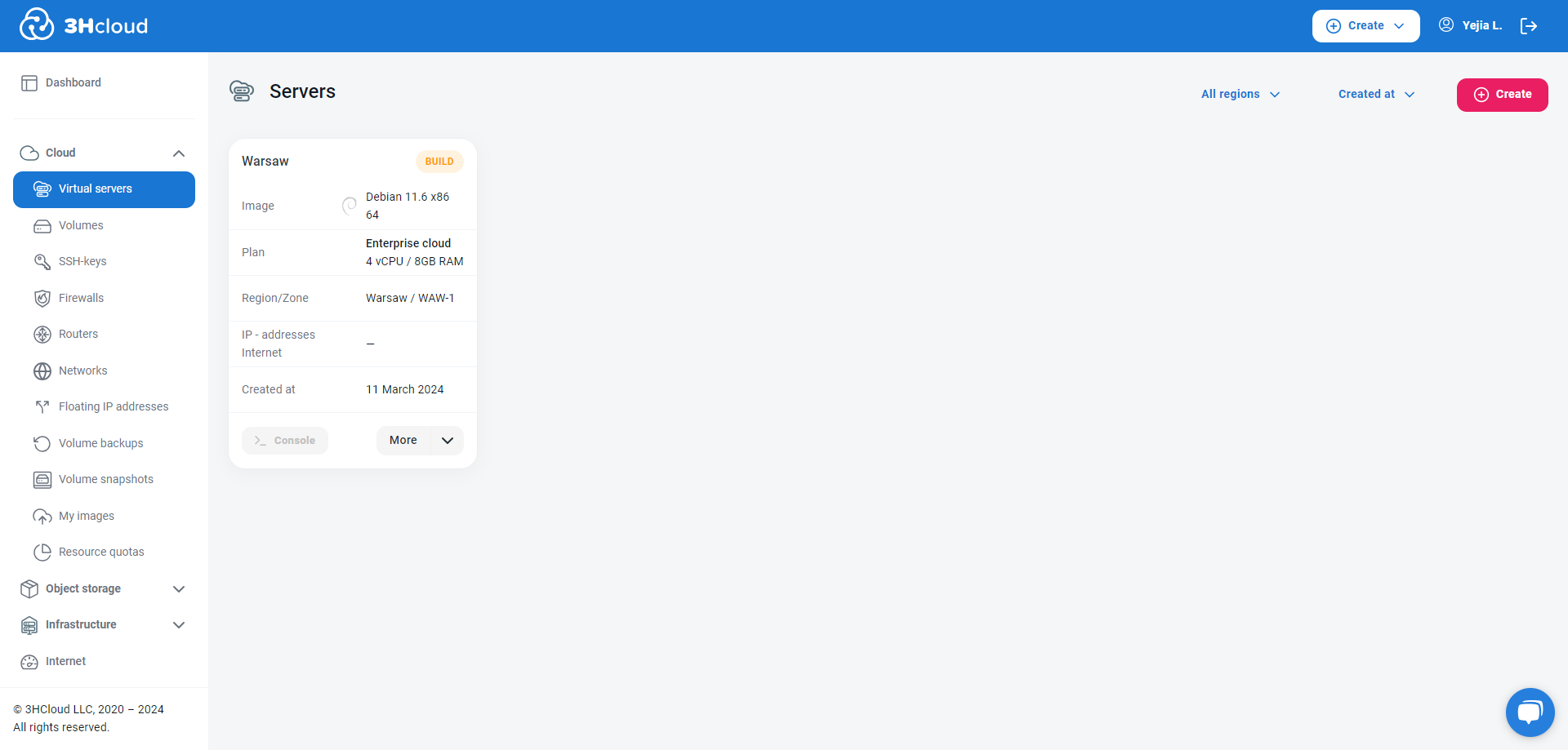 3HCloud Poland Warsaw Intel Xeon Gold 6248R Public Cloud Virtual Machine Test and Review