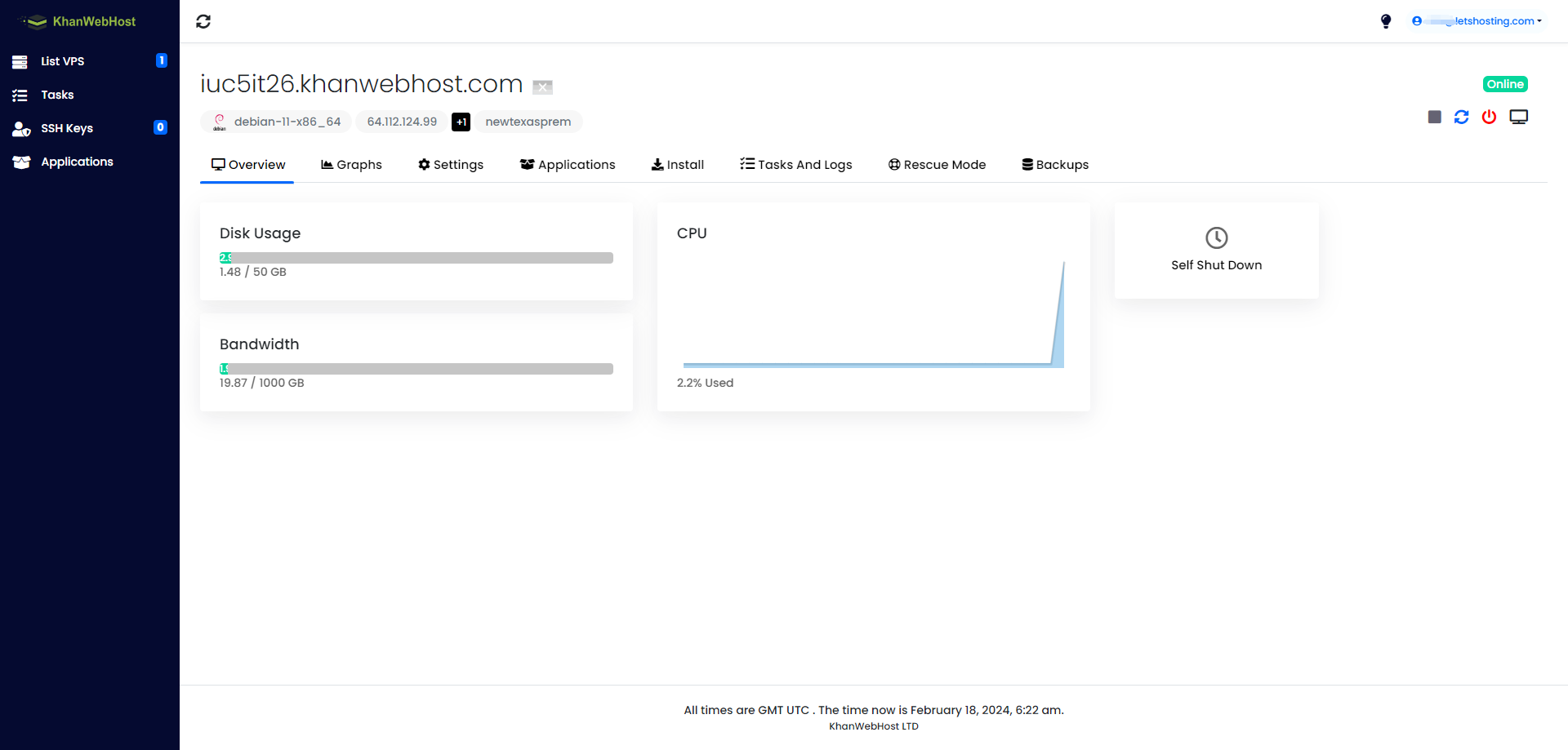KhanWebHost United States Texas High-Performance KVM VPS Test and Review