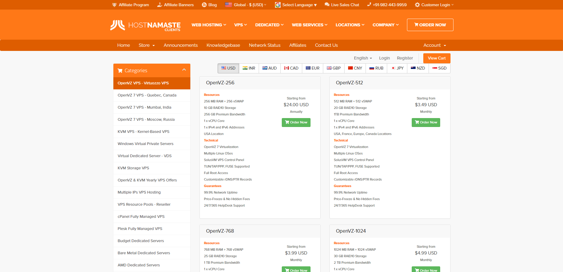 HostNamaste France Intel Xeon Silver 4116 Cheap OpenVZ Virtualization VPS Test and Review