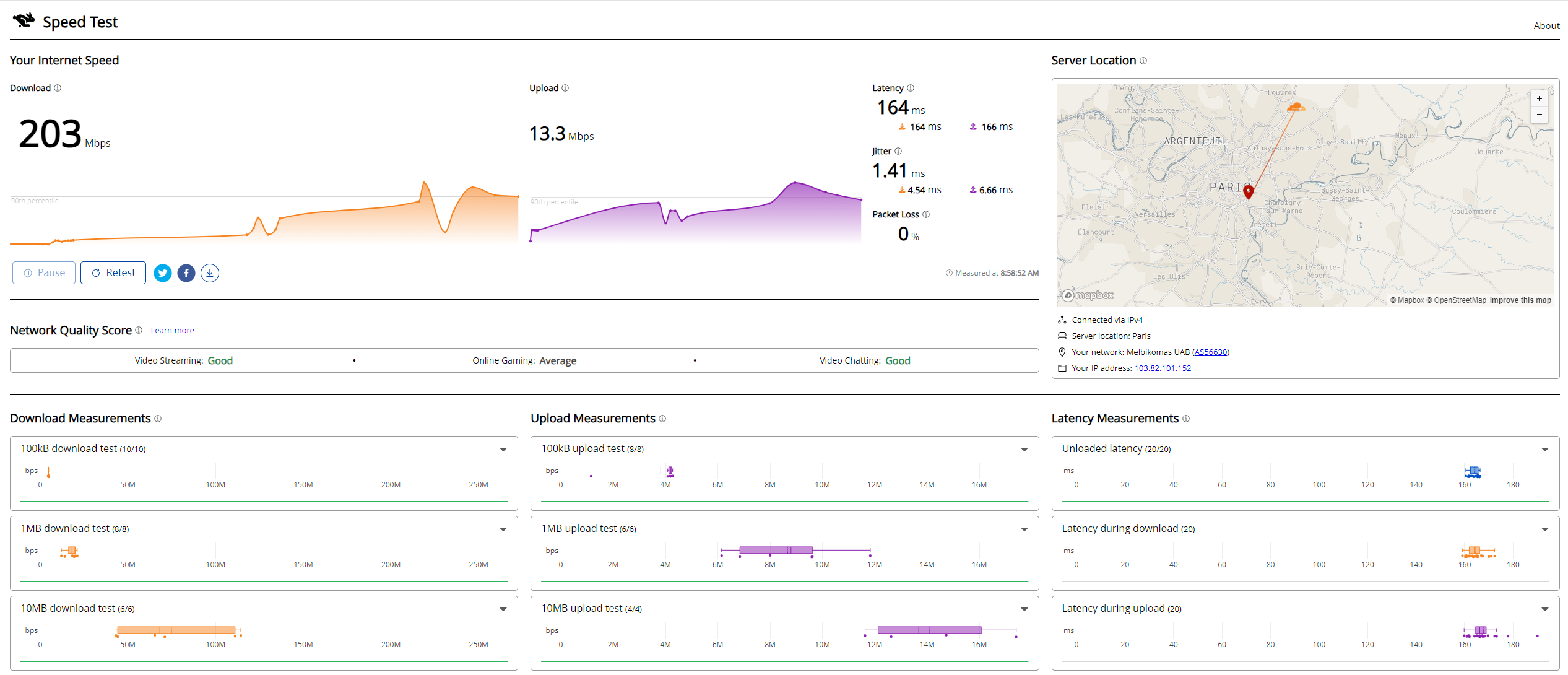 Melbicom France Paris Intel Xeon Platinum 8160 Unlimited Traffic Cloud VPS Test and Review