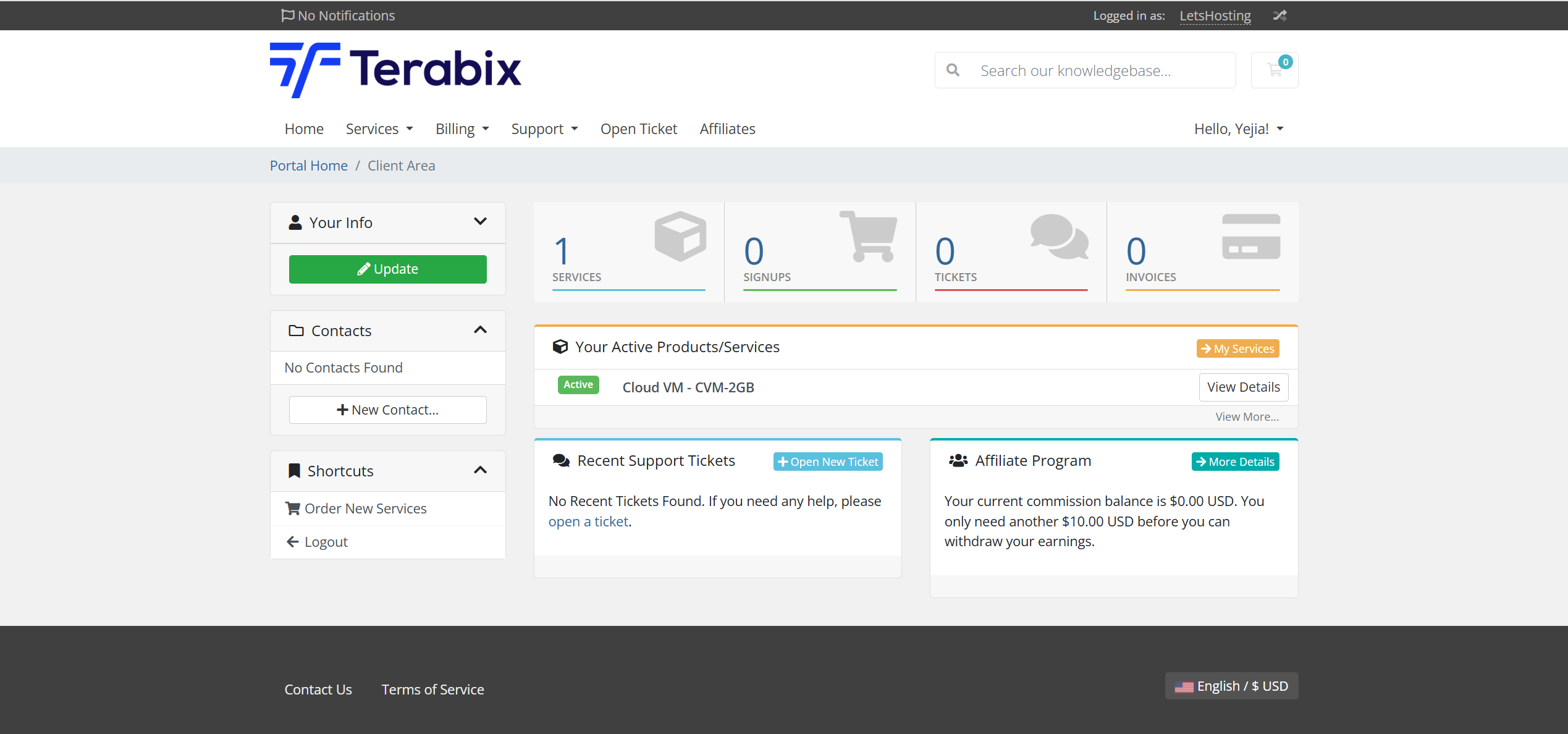 Terabix Malaysia Johor AMD EPYC 9654 Optimized Cloud VM (VPS) Test and Review