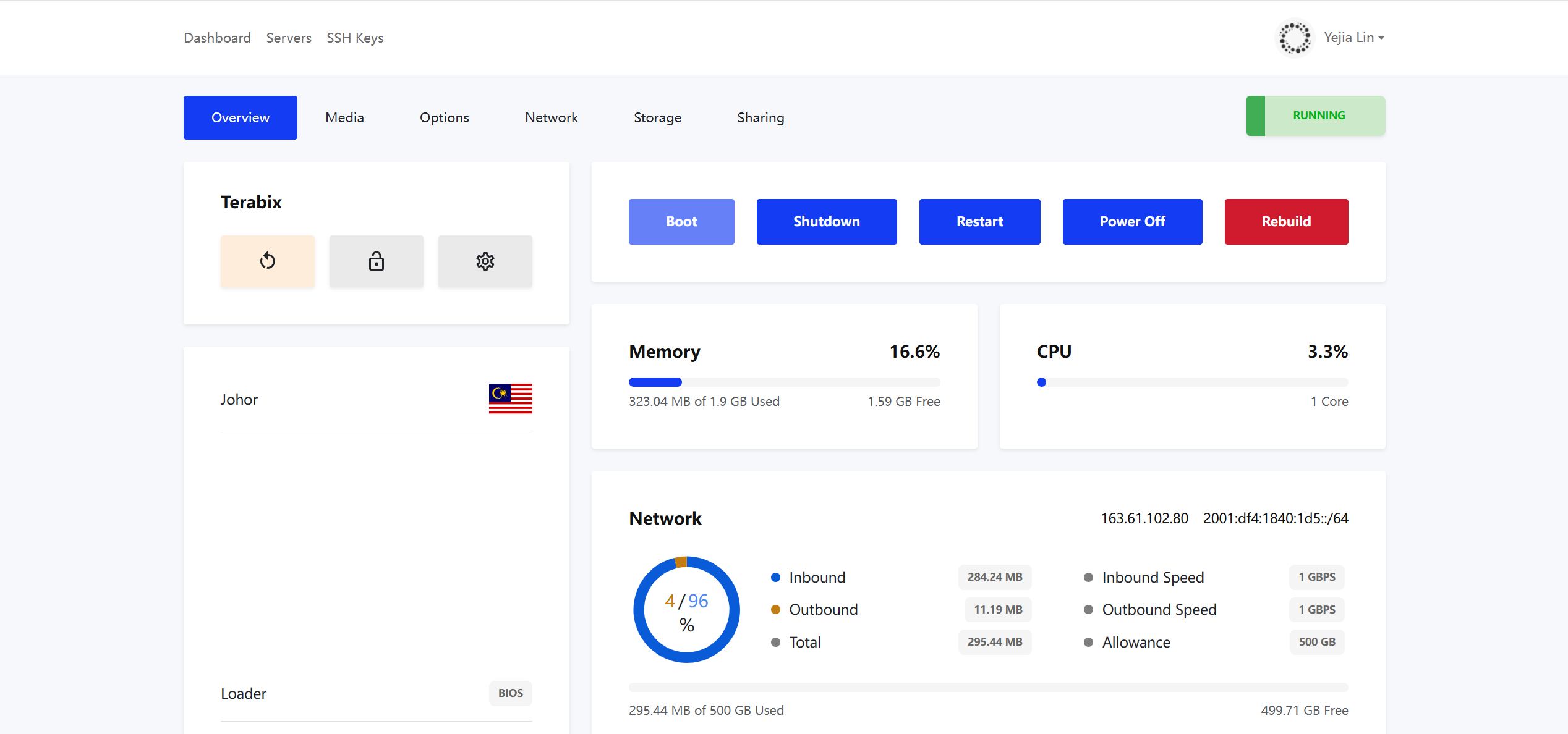 Terabix Malaysia Johor AMD EPYC 9654 Optimized Cloud VM (VPS) Test and Review