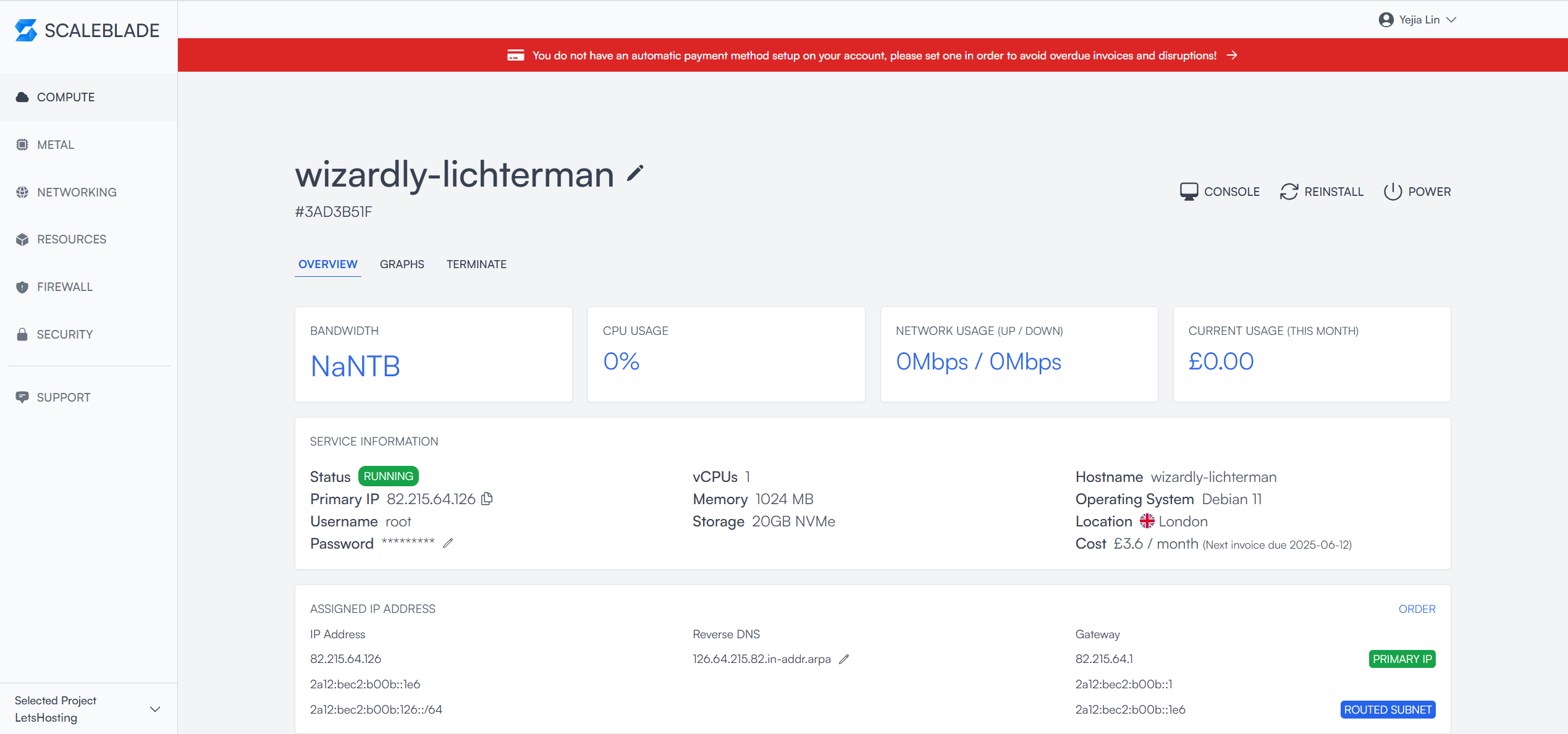 Scaleblade United Kingdom London AMD Ryzen 9 9950X Hourly Billing VPS Test and Review