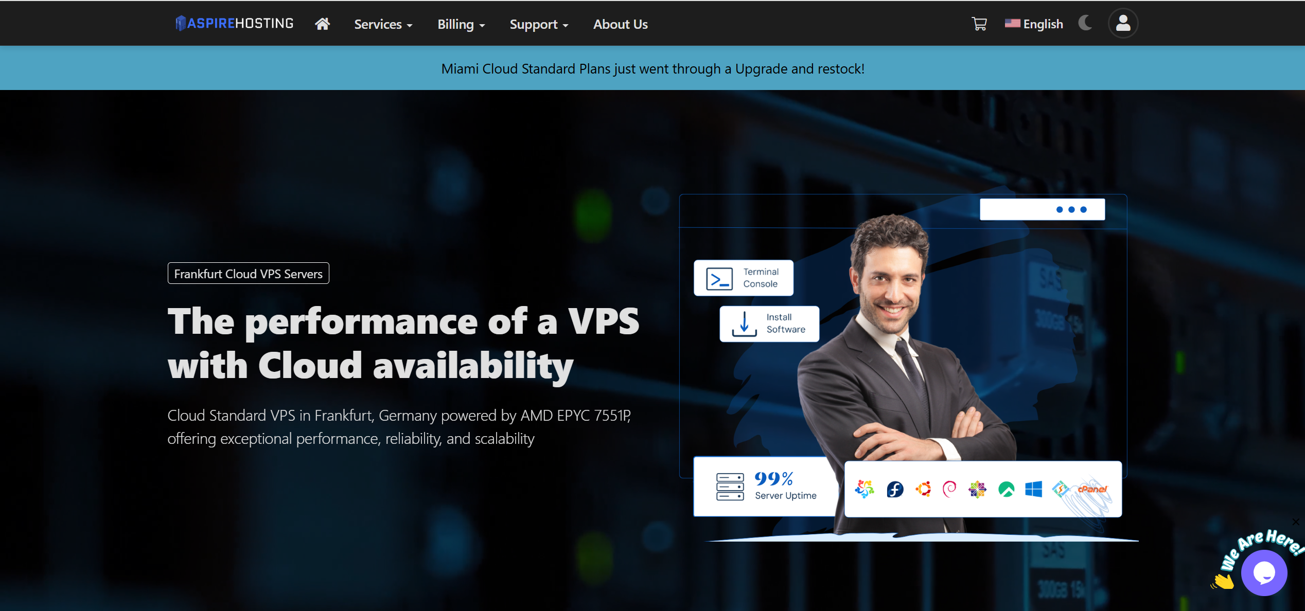 Aspire Hosting German Frankfurt AMD EPYC 7551P Cloud Standard VPS Test and Review