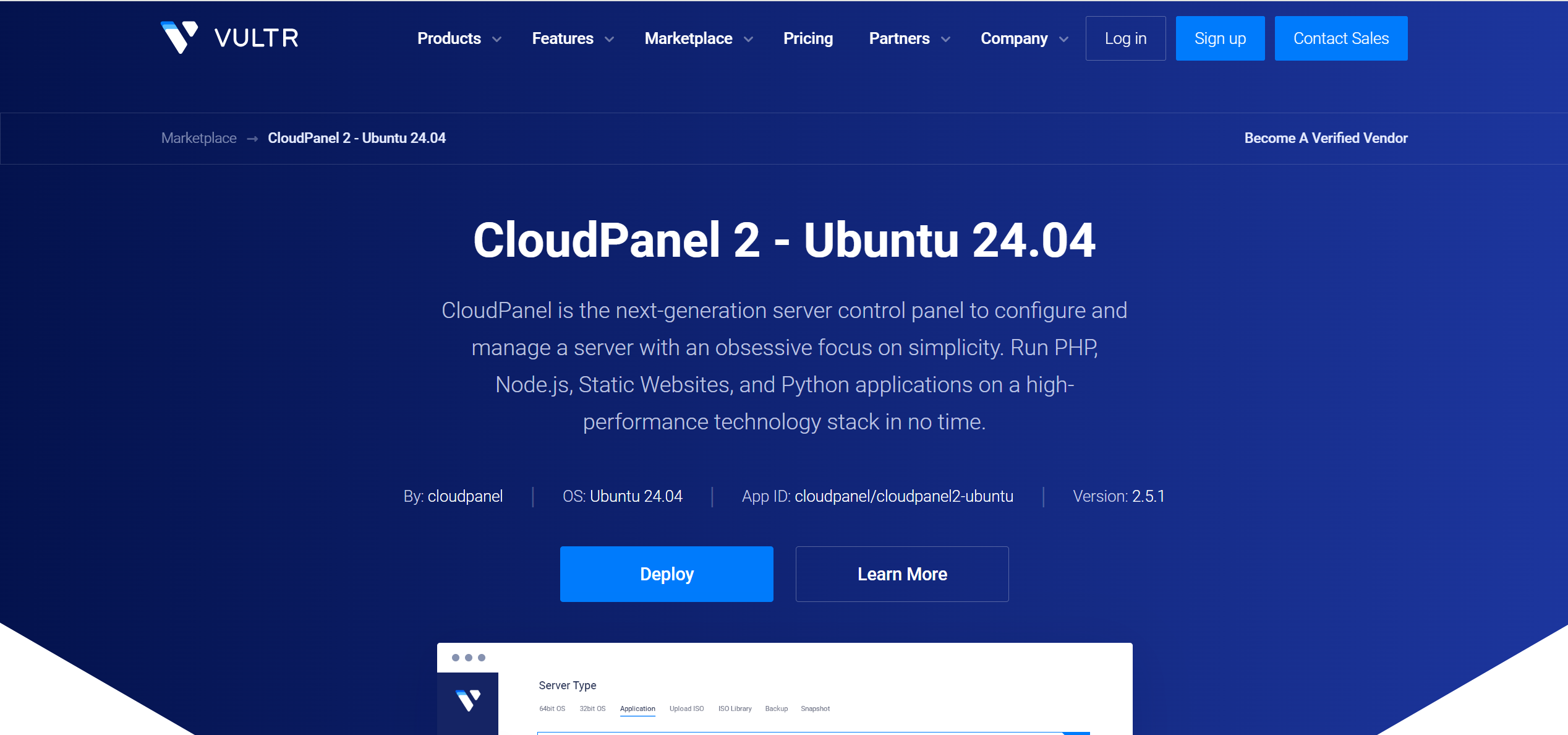 Deploying CloudPanel 2 on Ubuntu 24.04 via Vultr App Marketplace (Detailed Guide)