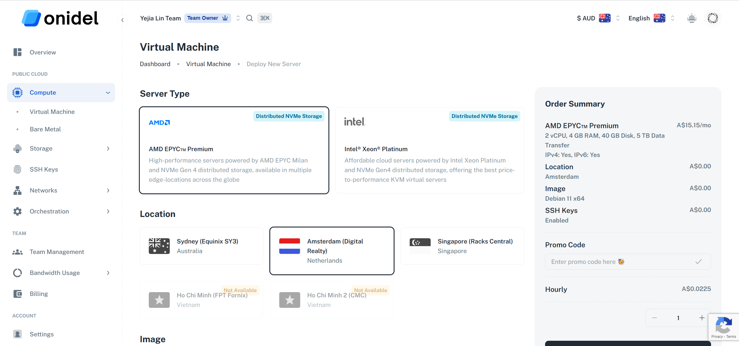 Onidel Netherlands Amsterdam AMD EPYC 7713 Hourly Billing VPS Test and Review