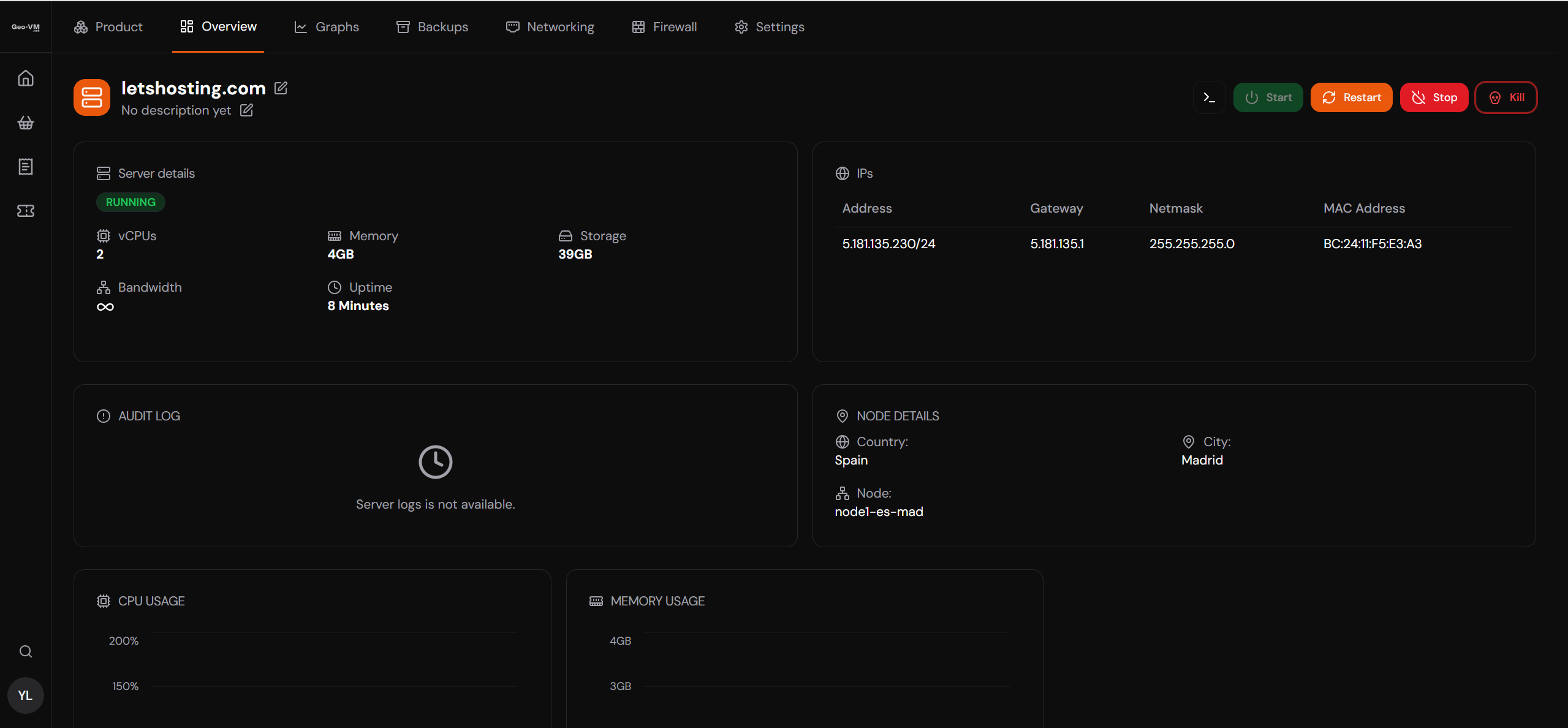 Geo-VM Spain Madrid Intel Xeon E5-2470 Affordable VPS Hosting Test and Review