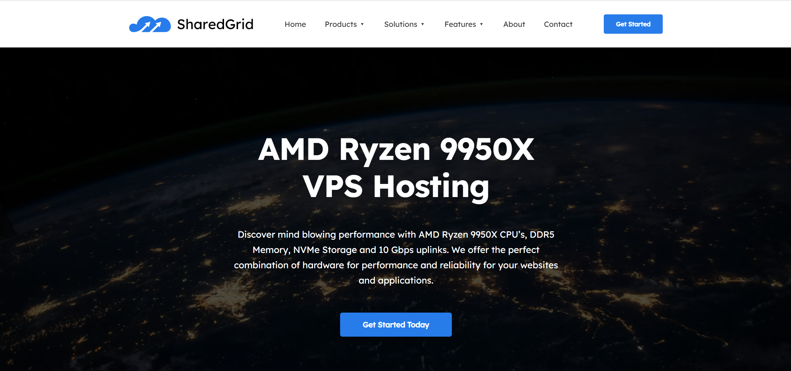SharedGrid United Kingdom AMD Ryzen 9 9950X 10 Gbps Port VPS Hosting Test and Review