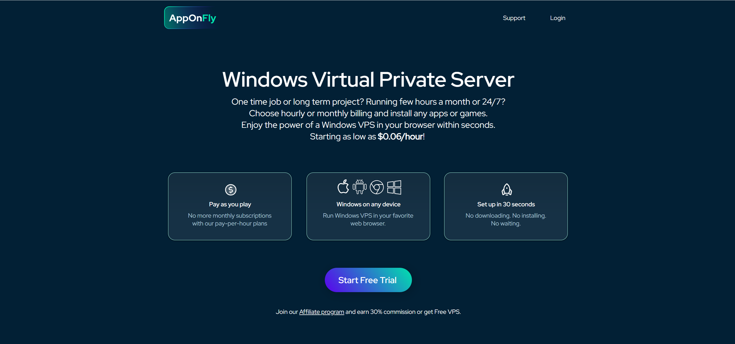 Keep You Computer Safe and Clean. Trial Any Software Inside AppOnFly Hourly Billing VPS