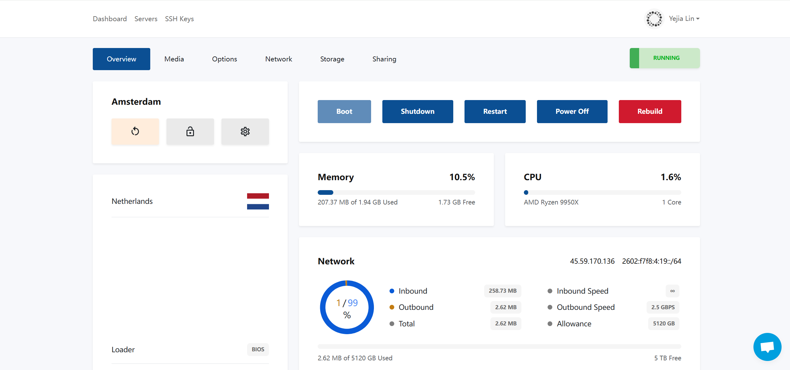 ExtraVM Netherlands Amsterdam AMD Ryzen 9 9950X High Performance KVM VPS Test and Review