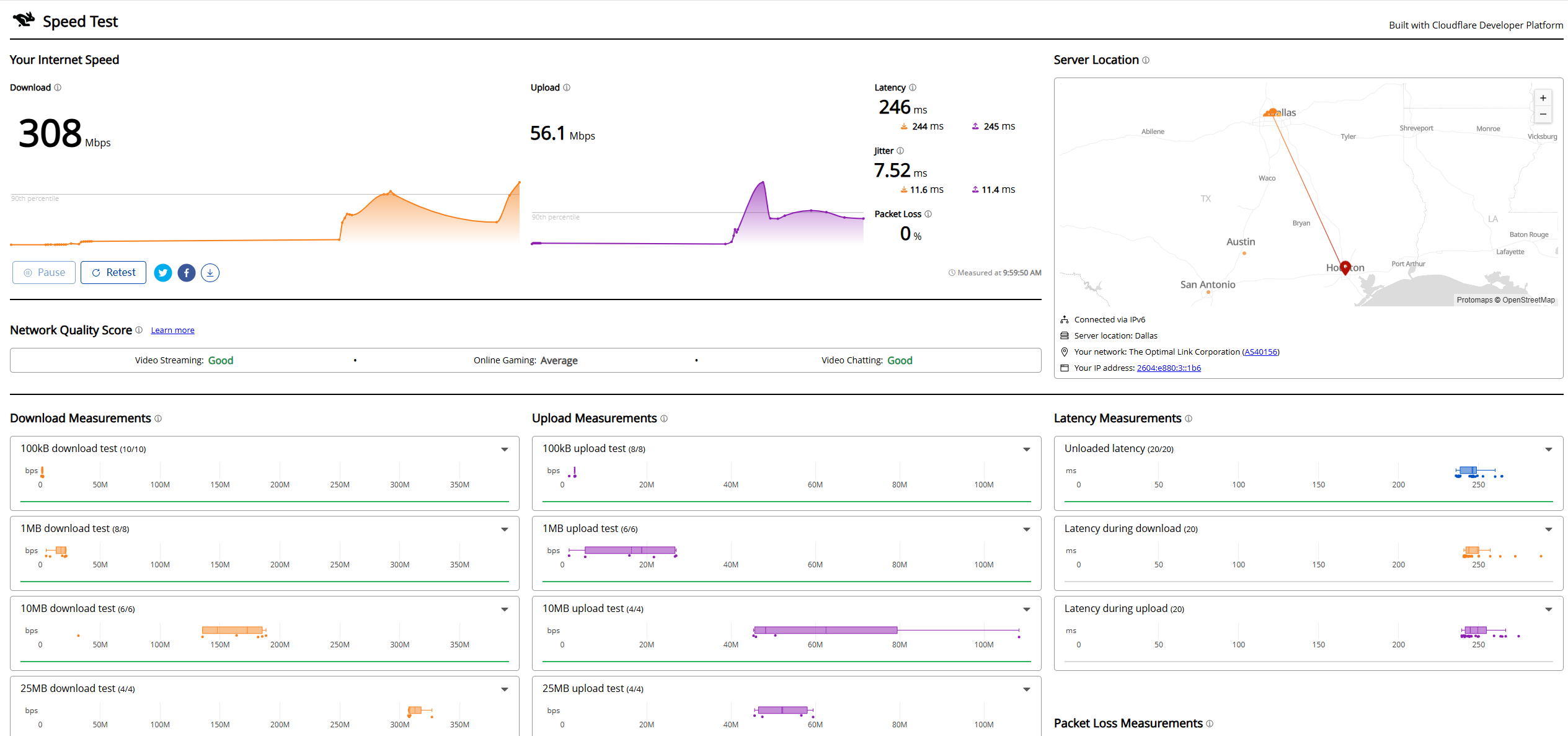 Oplink.net Texas Houston AMD Ryzen 9 9950X 100Gbps DDoS Protection VPS Test and Review