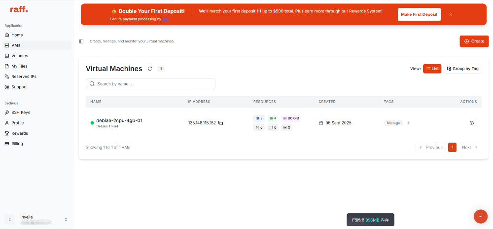 Raff Technologies USA AMD EPYC 8224P Hourly Billing Cloud Virtual Machine Test and Review