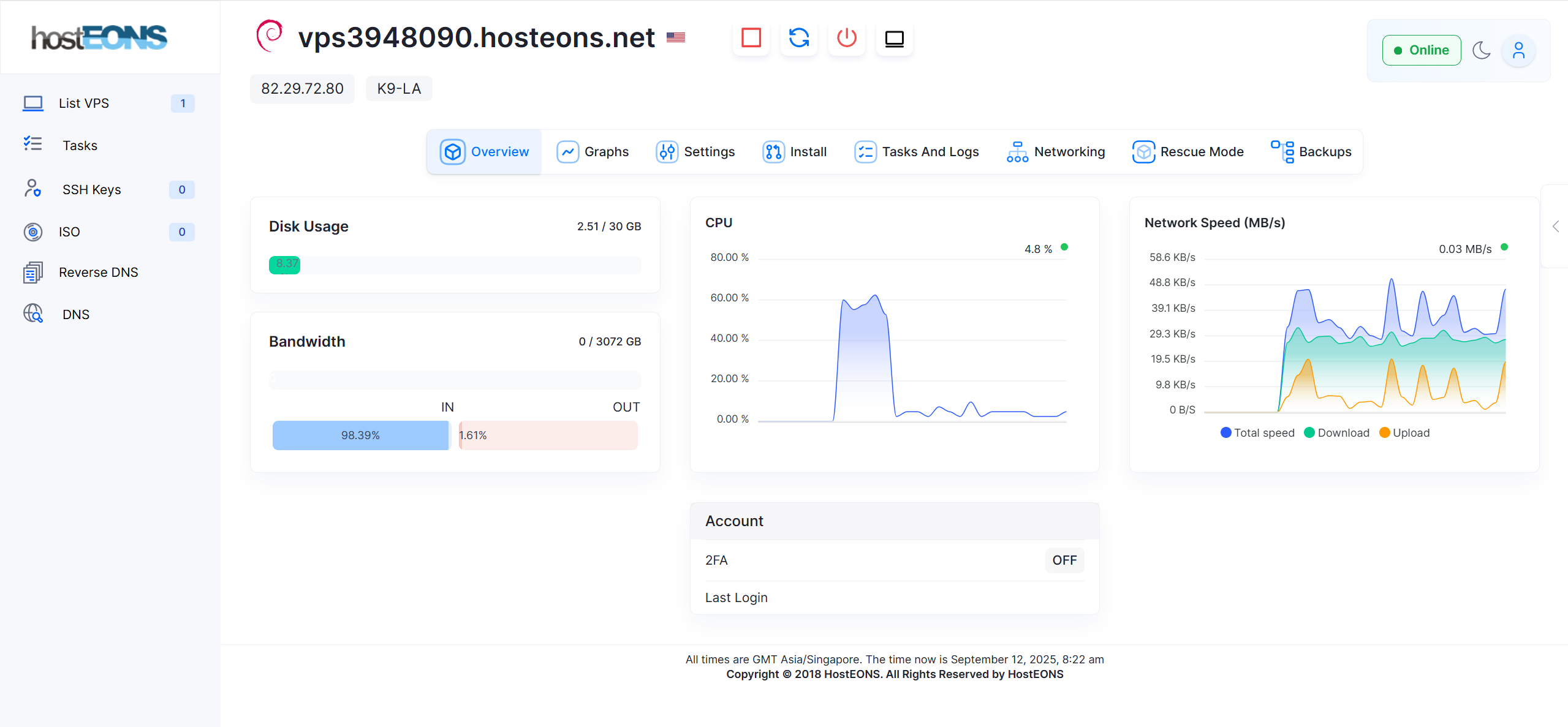 hostEONS USA Los Angeles Intel Xeon E5-2650 Budget Gigabit KVM VPS Test and Review