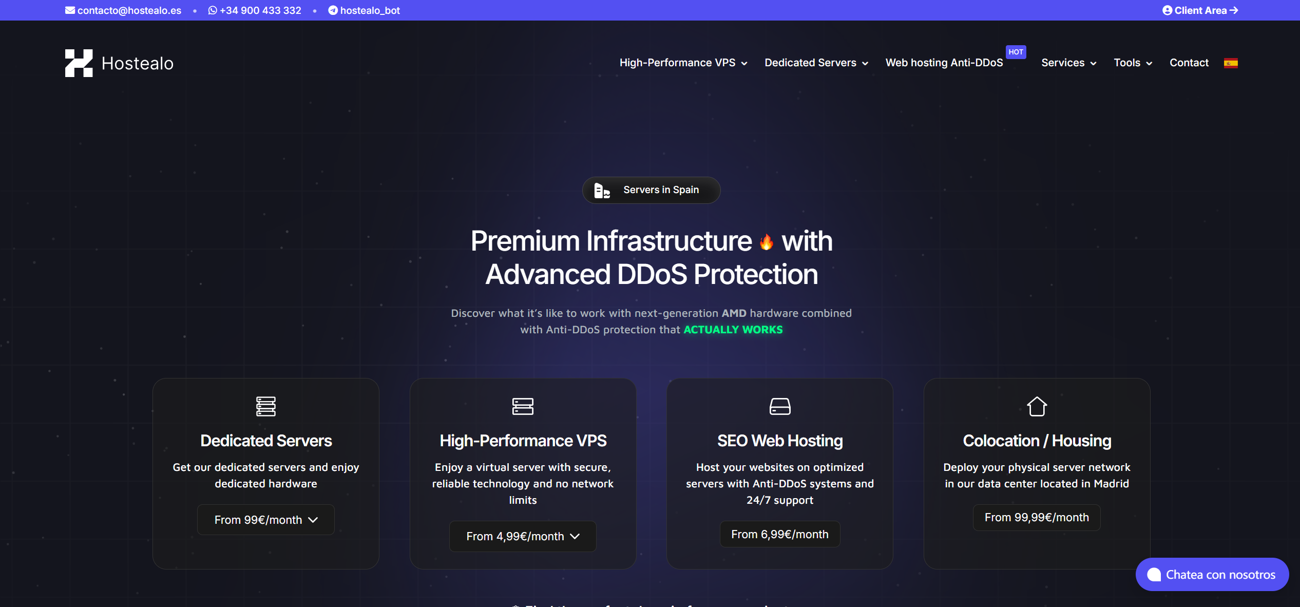 Hostealo Spain Madrid AMD Ryzen 9 9950X High-Performance Anti-DDoS VPS Test and Review