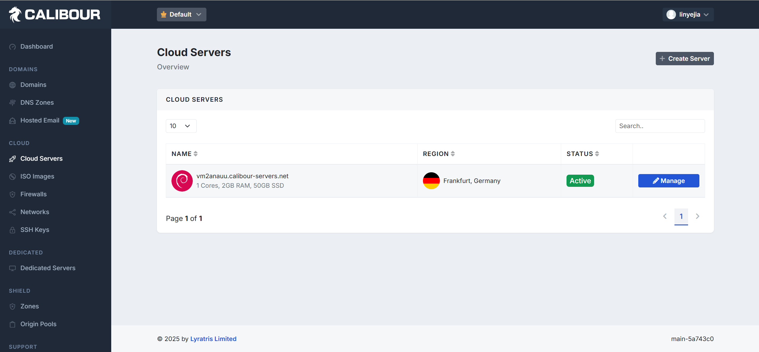 Calibour Germany Frankfurt AMD EPYC-v4 Hourly-Billed Cloud Server Test and Review